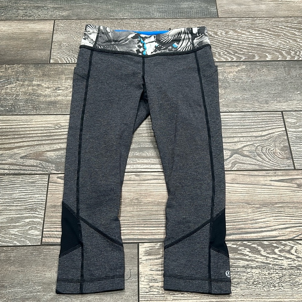 8. Lulu Crops w/Blue Floral Waist